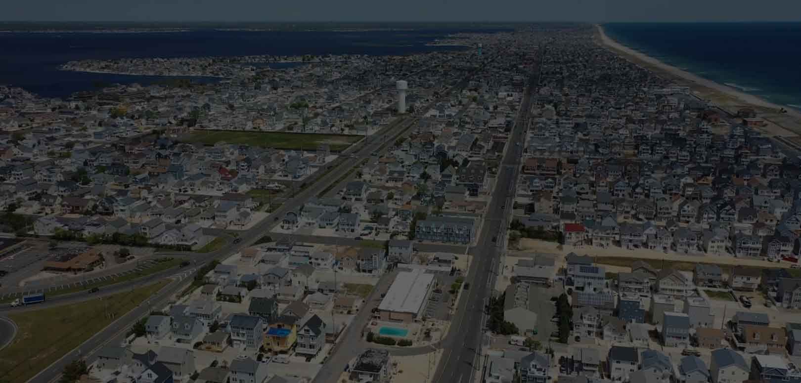 Aerial view of a Power Construction roofing job in progress