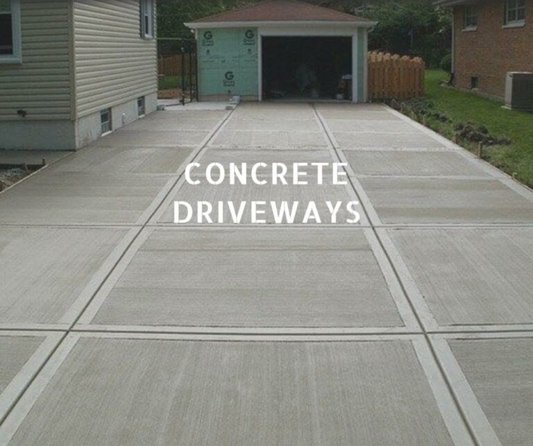 Photo of a concrete driveway